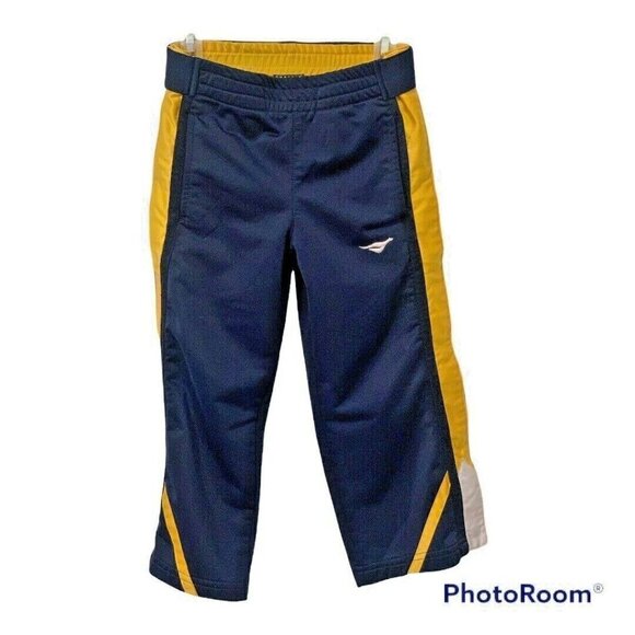 Cheetah Boys Track Pants Size S 4 Leg Snaps Blue Gold - Picture 1 of 11